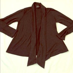 Open front Cardigan Charcoal Gray Large